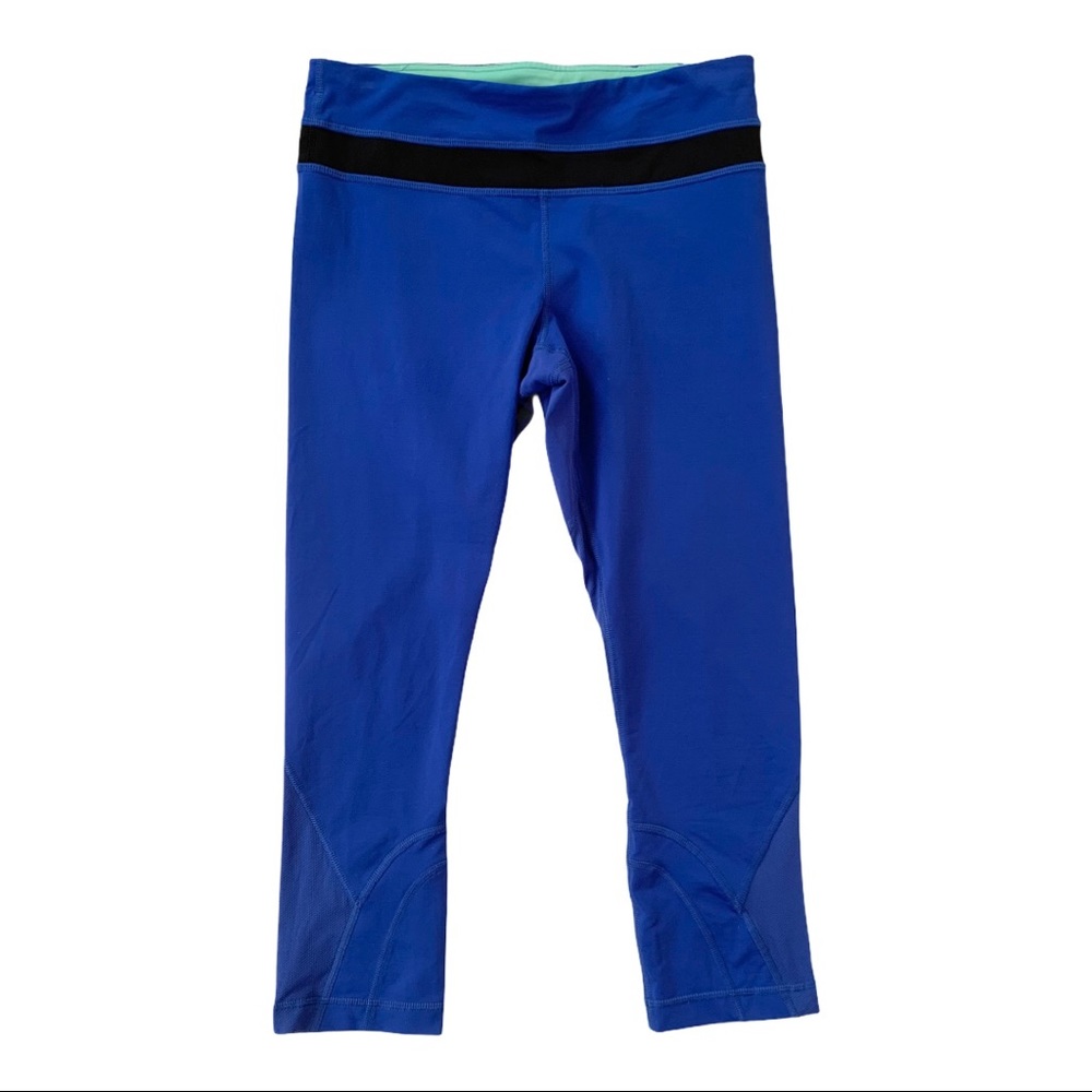 Lululemon Run Inspire Crop II (Mesh) Harbor Blue 6 - Picture 5 of 15